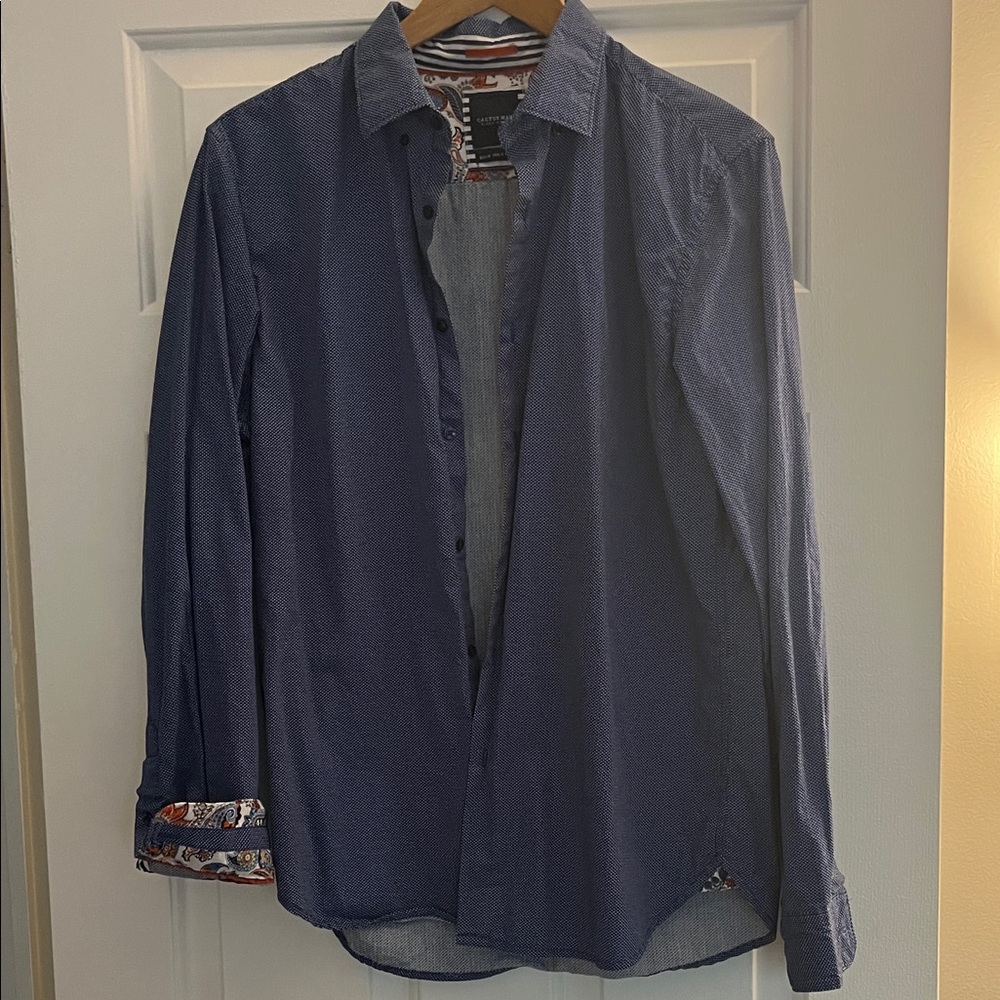 Cactus Man by Ricky Singh Blue Dress Shirt